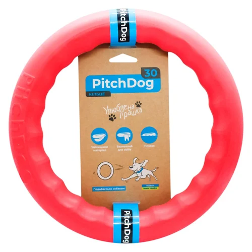 Іграшка для собак PitchDog Кільце для апортування 28см рожевий