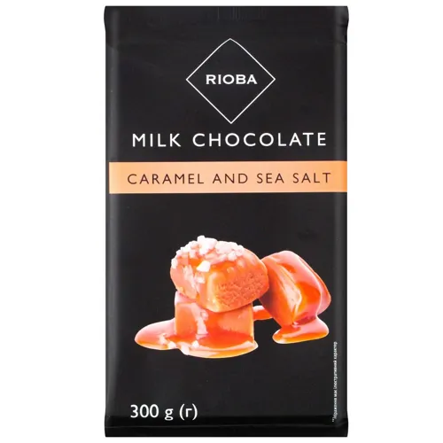 Шоколад Rioba Caramel and Sea Salt молочний 300г