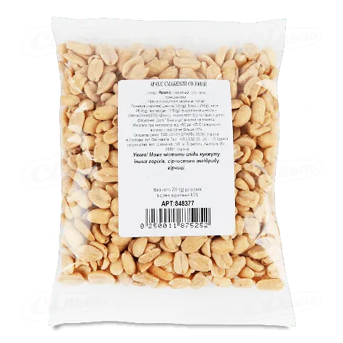 Арахіс смажений солоний пакет, 200г