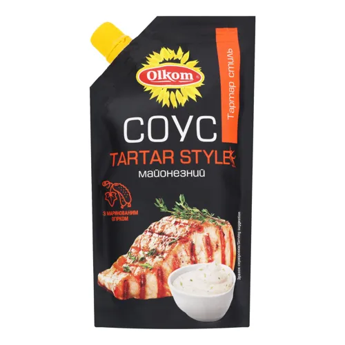 Соус майонезний 45.3% Тартар стиль Olkom д/п 180г