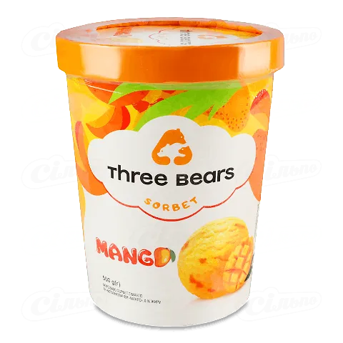 Морозиво Три Ведмеді Сорбет Манго 500г