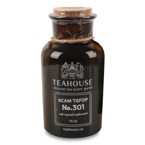 Чорний Індійський Чай №301 Асам TGFOP, скляна банка 70г