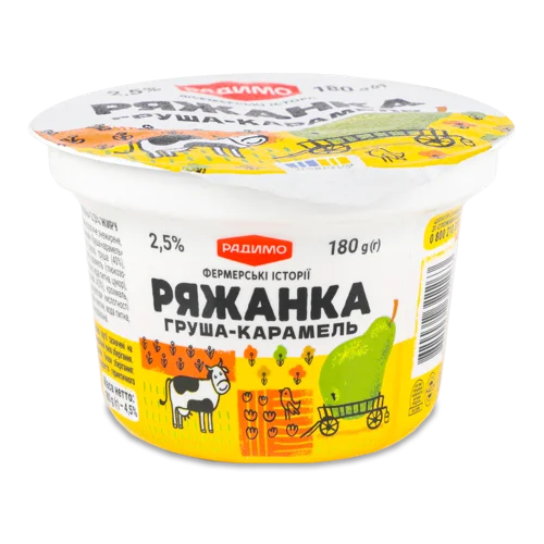 Ряжанка Вищого Ґатунку Густа Груша-Карамель, ст 180г