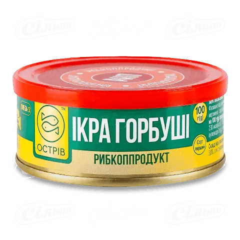 Ікра Острів горбуші з/б, 100г