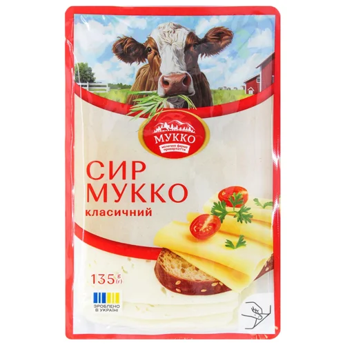 Сир Мукко Класичний нарізаний 33.6% 135г 