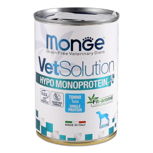 Корм Консервований Повнораціонний для Собак Тунець VetSolution Monge з/б 400г
