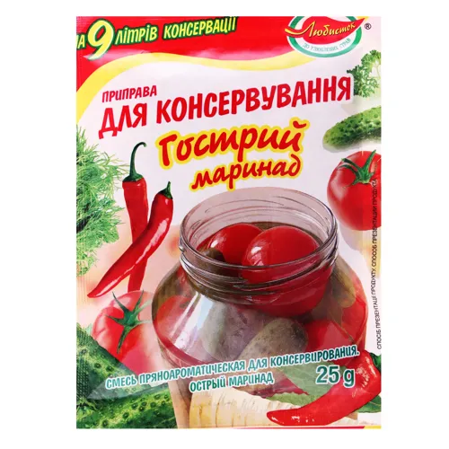 Приправа для консервування гострий маринад Любисток м/у 25г