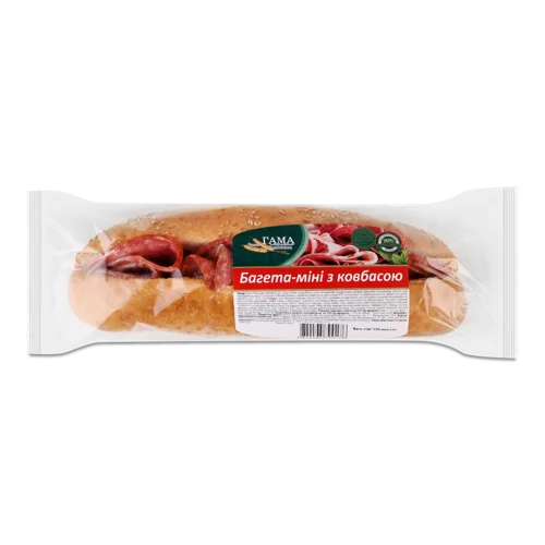 Багет Міні З Ковбасою Гама В/К, 150г