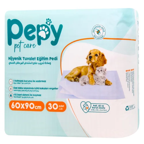 Пелюшки Pepy Pet Care поглинаючі для тварин 30шт 60х90см