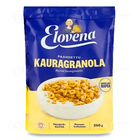 Гранола Elovena вівсяна смажена, 350г