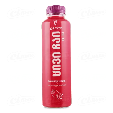 Чай холодний Gurieli чорний зі смаком малини і ванілі, 0,5л