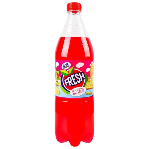 Напій газований Бон Буассон FRESH малина-лимон 1л