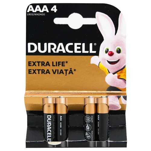 Батарейка Duracell Basic лужна AAA LR03 4шт