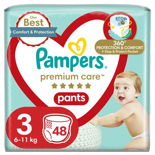 Підгузки-трусики Pampers Premium Care Midi 3 6-11кг 48шт