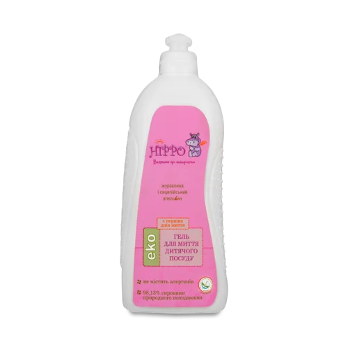 Гель Еко для Миття Дитячого Посуду Hippo, 0.5л