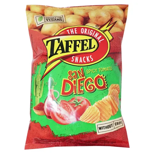 Чіпси Taffel Сан Дієго картопляні зі смаком томатів 130г