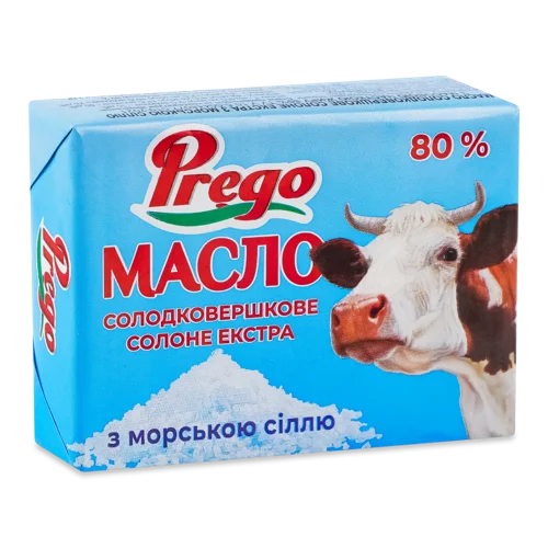 Масло солодковершкове 80% з морською сіллю, екстра, м/у 180г