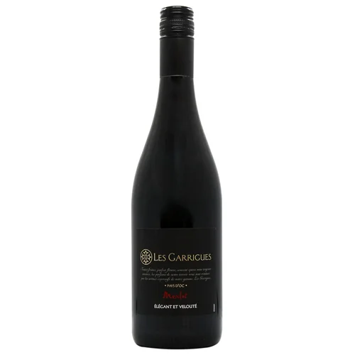 Вино Les Garrigues Merlot червоне сухе 14% 0,75л