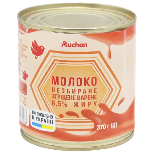 Молоко згущене Ашан варене 370г