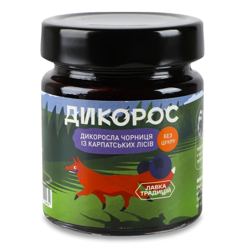 Чорниця Дикоросла Без Цукру, Вищого Ґатунку, С/Б 210г
