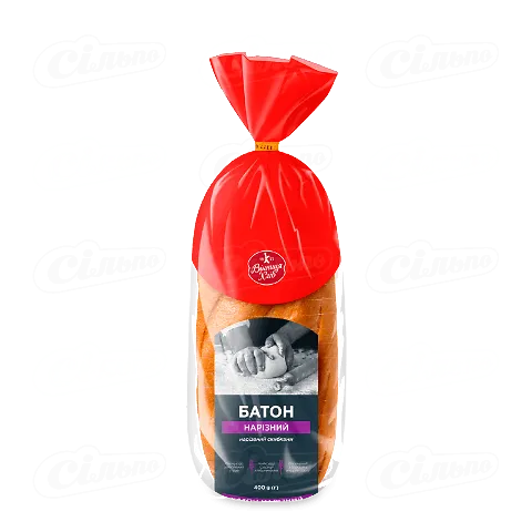 Батон «Вінницяхліб» «Нарізний» вищого сорту, 400г