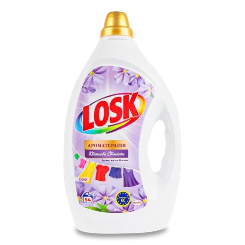 Засіб для Прання Рідкий Аромат Жасмин Світлий, Ароматерапія, Color Losk, 2.43л