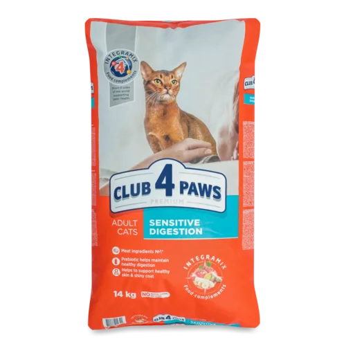 Корм для котів Club 4 Paws Чутливе травлення сухий