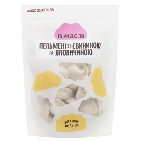 Пельмені В Маслі зі свининою та яловичиною 400г