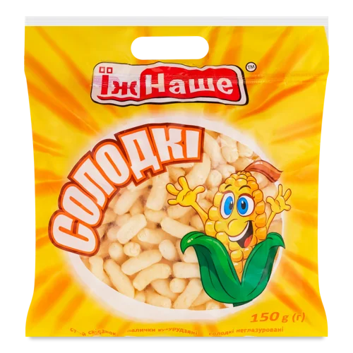 Кукурудзяні Палички Солодкі Неглазуровані, ЇжНаше, Міжнародний, 150г