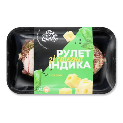 Рулет Варено-Копчений Зі Стегна Індика З Сиром, 1кг