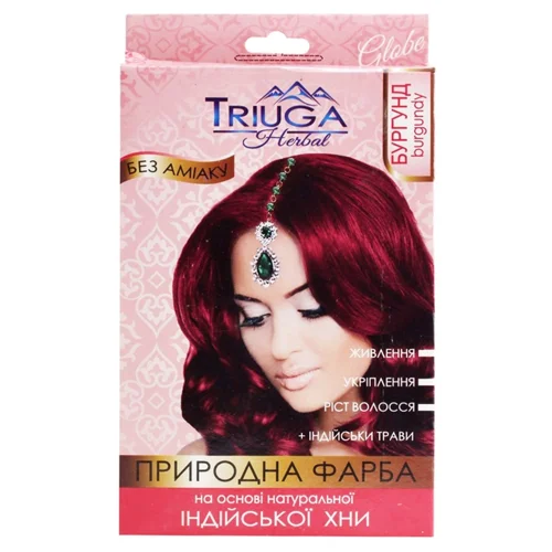 Фарба для волосся на основі хни Triuga Herbal Бургунд 25г