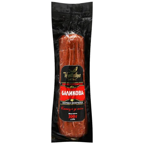 Ковбаса Vegitaliya Баликова веганська варено-копчена 330г