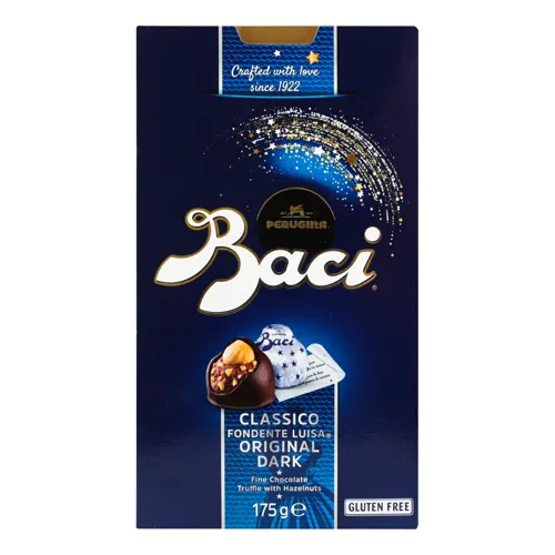 Цукерки праліне з темного шоколаду з лісовим горіхом Baci