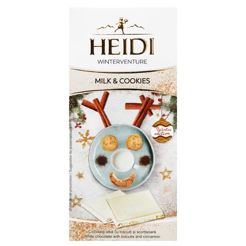Шоколад білий Heidi WinterVenture з печивом та корицею 90г