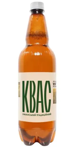 Напій безалкогольний Квас Уманський традиційний живого бродіння 1л пет