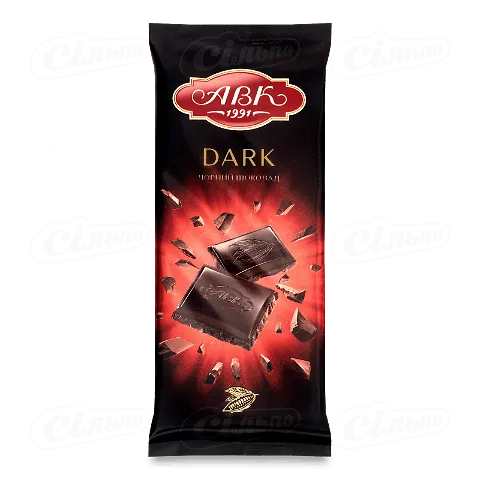 Шоколад чорний «АВК» 57% какао, 90г