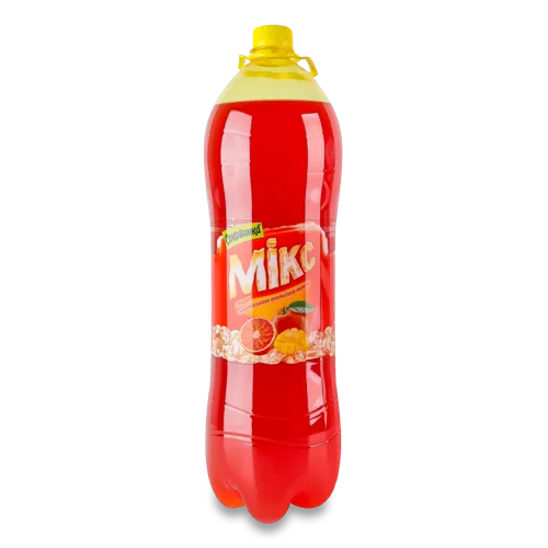 Напій Безалкогольний Соковмісний Сильногазований Смак Сицилійського Апельсина-Манго, Пластикова Пляшка 2л