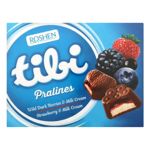 Конфети Roshen Tibi Pralines Полуниця та молочний крем