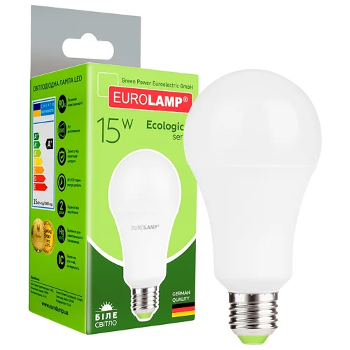 Лампа світлодіодна Eurolamp LED Е27 15W 4000K
