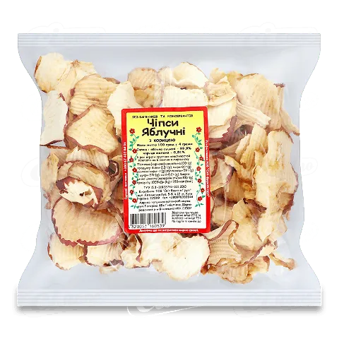 Чіпси яблучні з корицею, 100г