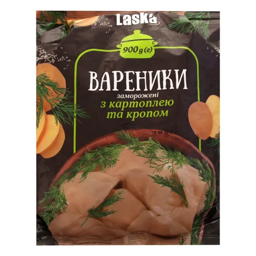 Вареники з картоплею та кропом Laska м/у 900г
