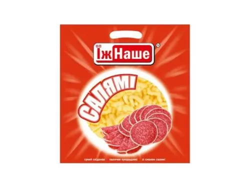 Кукурудзяні палички зі смаком салямі ТМ Їж Наше 45г