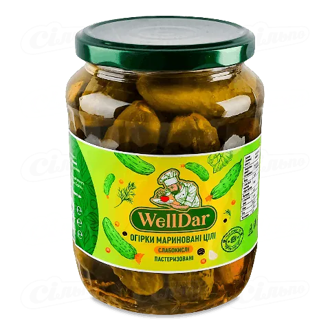 Огірки WellDar мариновані, 675г