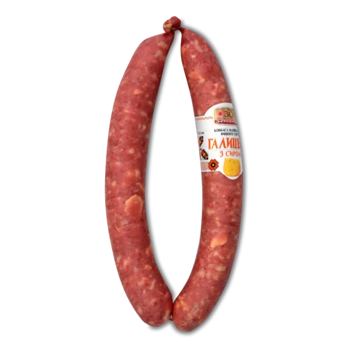 Ковбаса Напівкопчена Галицька З Сиром Зоря Дніпропетровська, н/к, 1г, кг