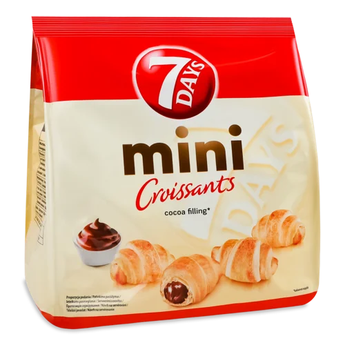 Круасани З Какао Начинкою, В/ґ, Картонна Упаковка, 185г
