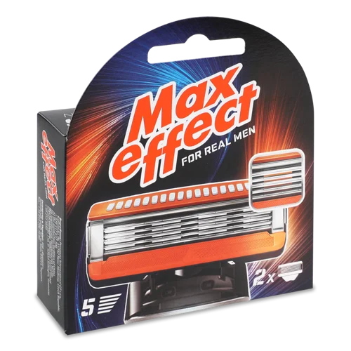 Картриджі для Гоління Змінні 5 Лез Max Effect для Чоловіків, 2шт