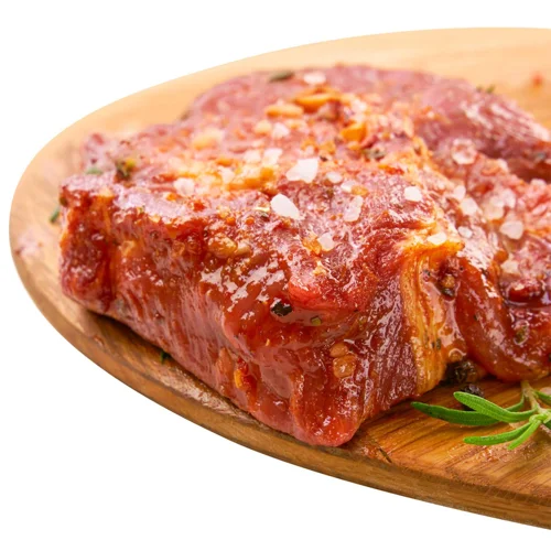 Стейк свинячий із ошийка без кістки в маринаді охолоджений