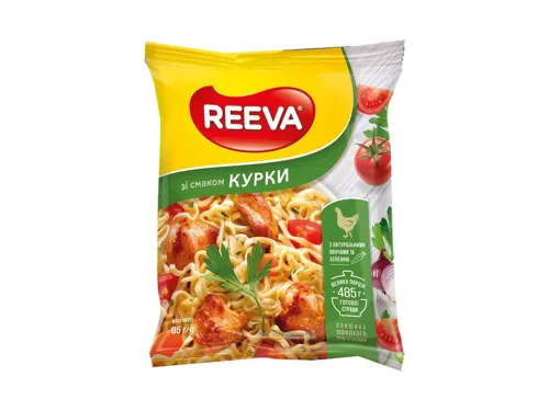 Локшина REEVA швидкого приготування зі смаком курки 85г