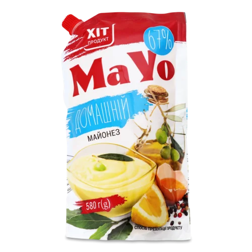 Майонез 67% Домашній, вищого ґатунку, п/пл 580г