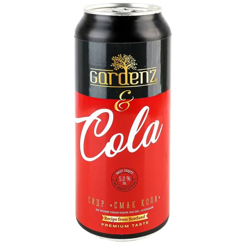 Сидр Gardenz Cola 5% 0,5л
